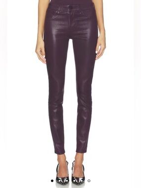 JBrand Signature Super Skinny 5-pocket leather-look Women's Purple Jeans Size 29
